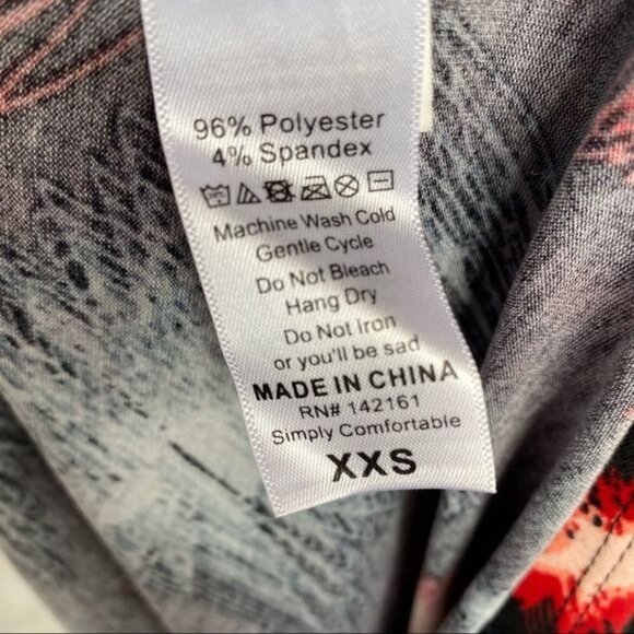 LulaRoe Star Dress Black Blue Red High Low T-shirt Dress - Picture 9 of 10